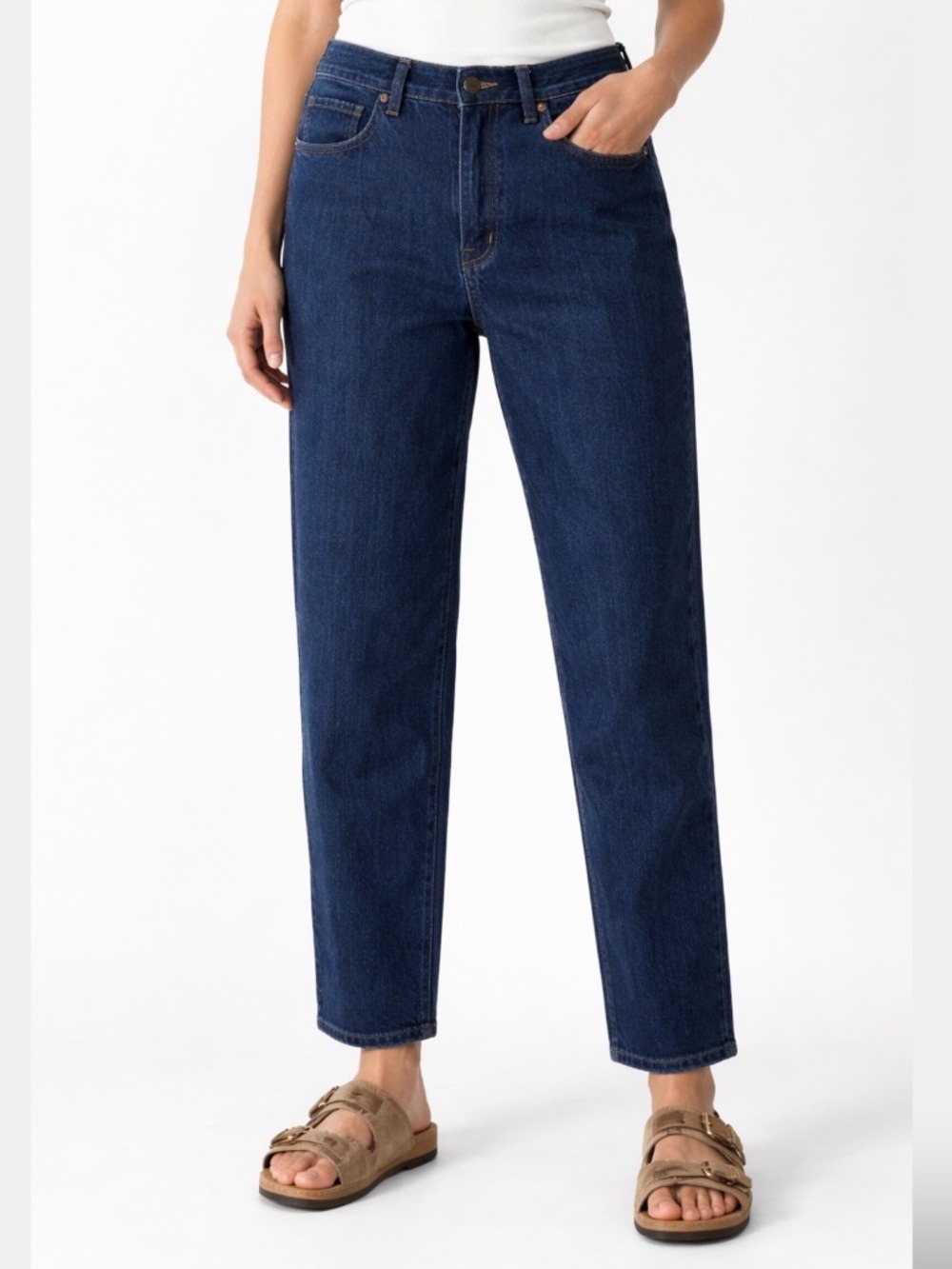 UNIQLO JEANS Cotton Blend Dark Wash Straight Leg 5 Pocket Jeans US Sz 25